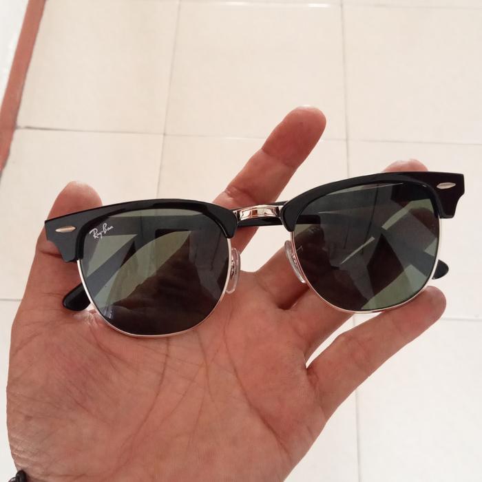 rayban RB 3016 clubmaster size 51-21 lensa G15