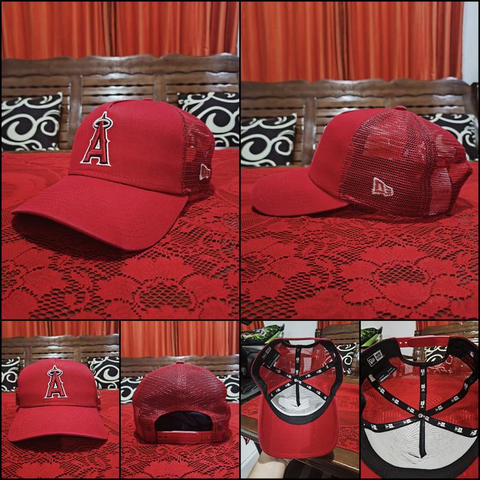 TOPI CAPS 9FORTY AFRAME TRUCKER NEW ERA X MLB ANAHEIM ANGELS SIZE: OSFM ORIGINAL AUTHENTIC NEW ERA