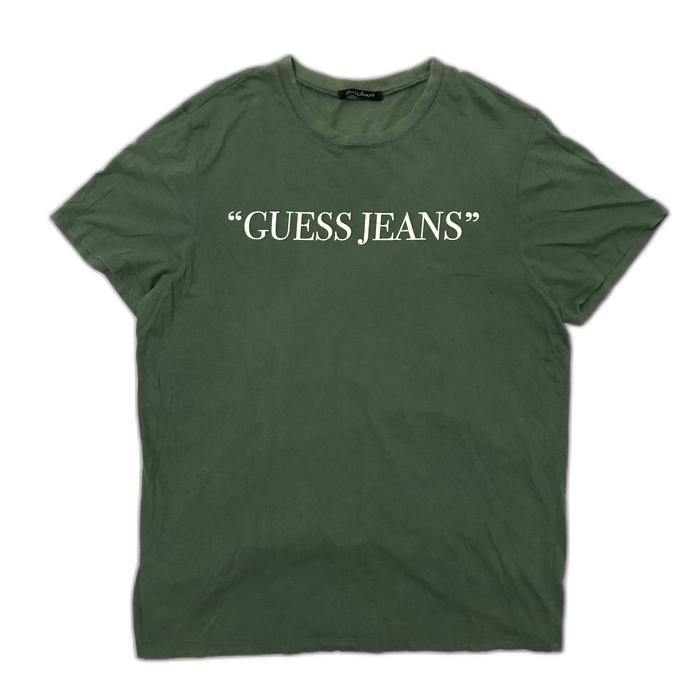 Kaos Guess Jeans second original Hijau Green Size L kaos bekas ori pl prelove second original brande