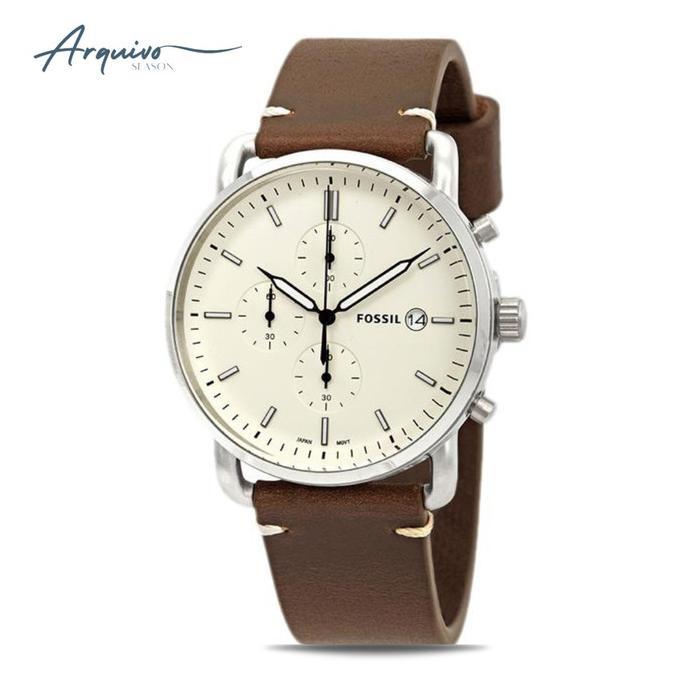 Terbaru Jam Tangan Fossil Pria The Commuter Chronograph Casual Original Fs5402 Terlaris