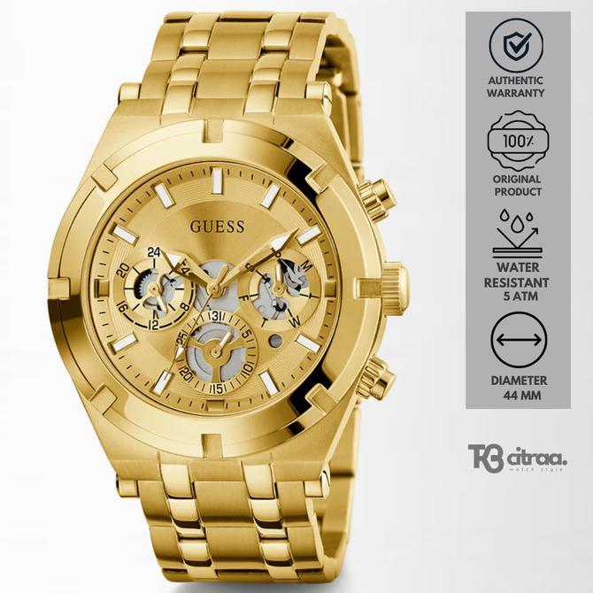 Terbaru Jam Tangan Pria Guess Chronograph Gold Mewah Sporty Original Gw0260G4 Terlaris