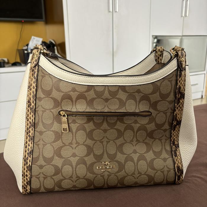 Tas Coach Coklat dan Putih Ex Outlet LN