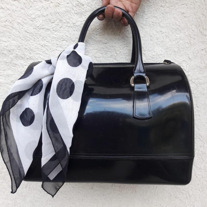 Furla Tas Handbag Wanita Jelly Hitam