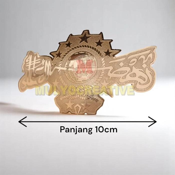 Pin Lencana Muslimat NU - Pin NU Ukuran Besar Warna Emas Logam Kuningan