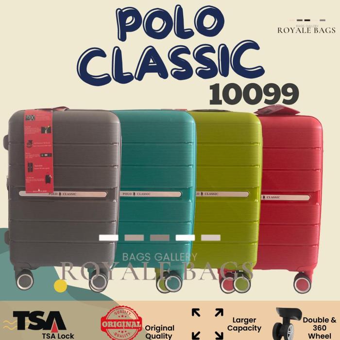 Polo Classic 10099 Series Tas Koper 20 Inch / 24 Inch Original Double Zipper / Anti Theft - Expandab