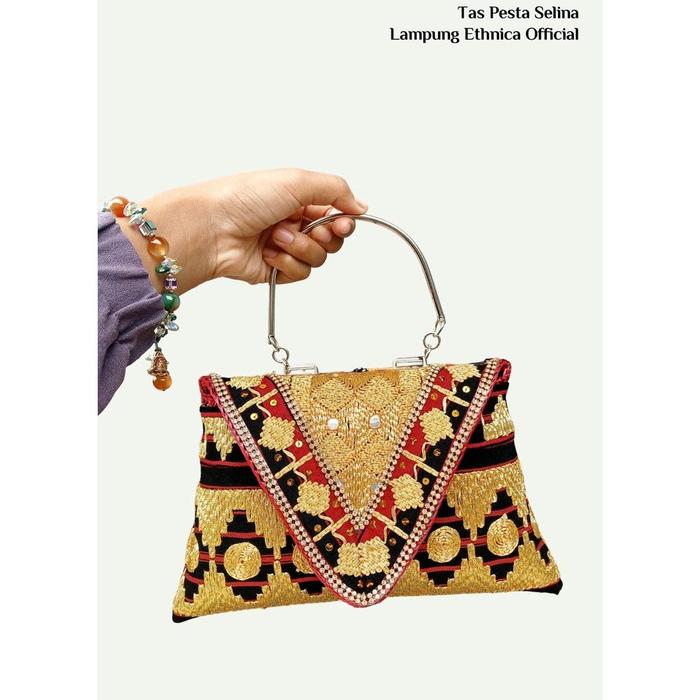 LAMPUNG ETHNICA OFFICIAL - TAS TAPIS PESTA SELINA - TAS TAPIS LAMPUNG TAS TANGAN LAMPUNG - TAS TAPIS