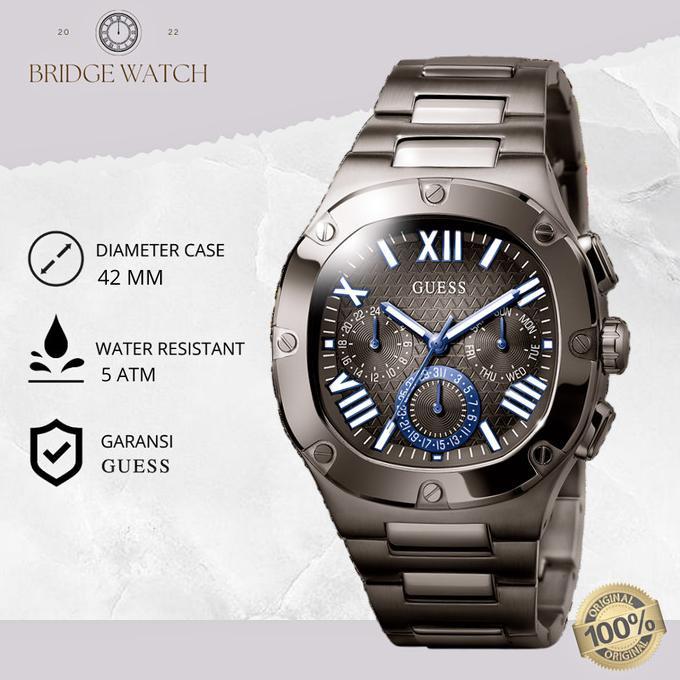 Terbaru Jam Tangan Pria Guess Gw0572G5 Gunmetal Chronograph Sport Original Terlaris