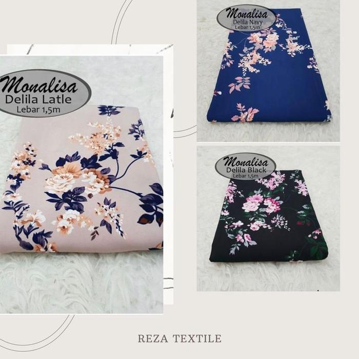 Motif Delila Bahan Kain Wolfis Wolvis Monalisa Grade A