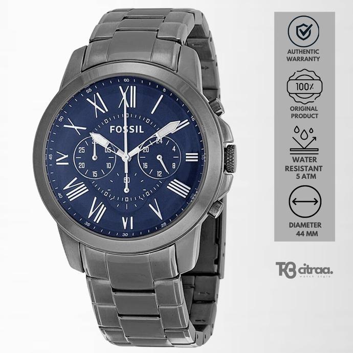 Terbaru Jam Tangan Pria Fossil Grant Rantai Chronograph Mewah Original Fs4831 Terlaris