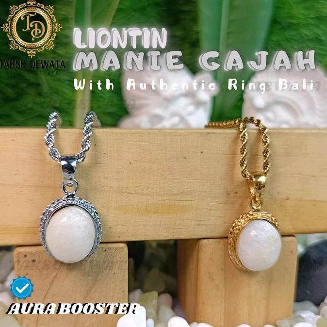 Terbaru Liontin Kalung Manie Gajah - Origin Stone - Unisex - 10X12Taksu Dewata Bali Terlaris