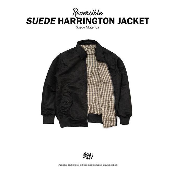 Terbaru Jacket Suede Harrington Reversible Bolak Balik Pria By Ekyu Terlaris