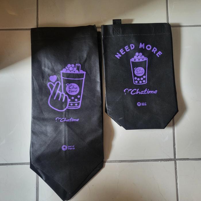 tote bag reusable tas belanja chatime shopping bag