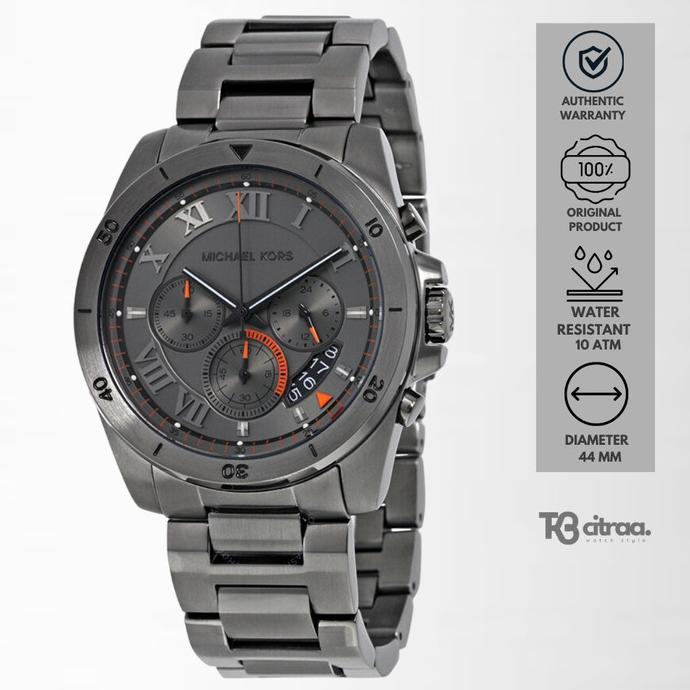Terbaru Jam Tangan Pria Michael Kors Brecken Chronograph Mewah Original Mk8465 Terlaris