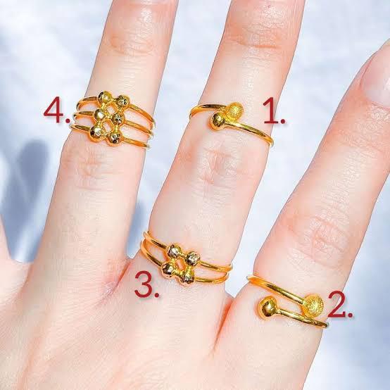 Perhiasan Cincin emas Kadar 875