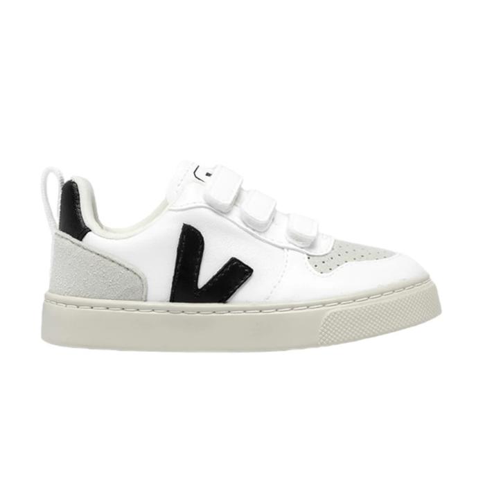 Sepatu veja kids V-10 low top white black original with box