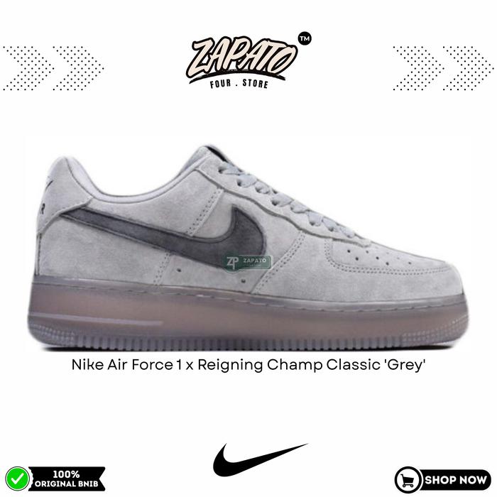Sepatu Nike Air Force 1 x Reigning Champ Classic 'Grey' Original Brand New In Box