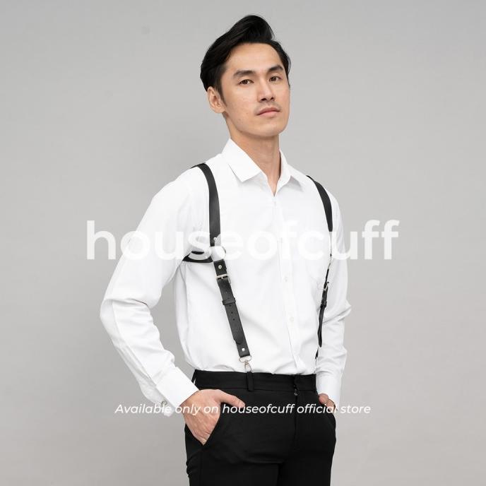 Houseofcuff Suspender Backpack Kulit Leather Hitam