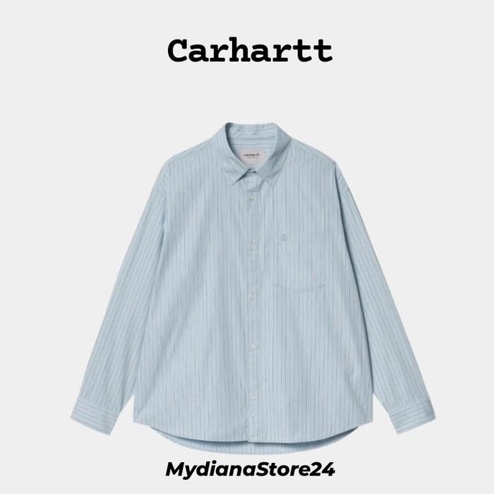 CARHARTT WIP - CARHARTT L/S NOTUS SHIRT - BOVA STRIPE, BLUEBIRD
