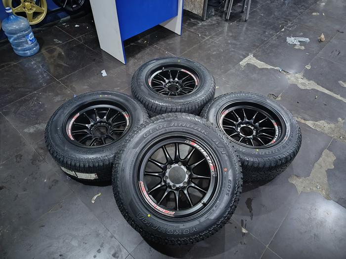 PAKET VELG BAN MOBIL PAJERO FORTUNER HILUX HSR AMETH R18 H6 + BAN 265 60 YOKOHAMA GEOLANDAR AT