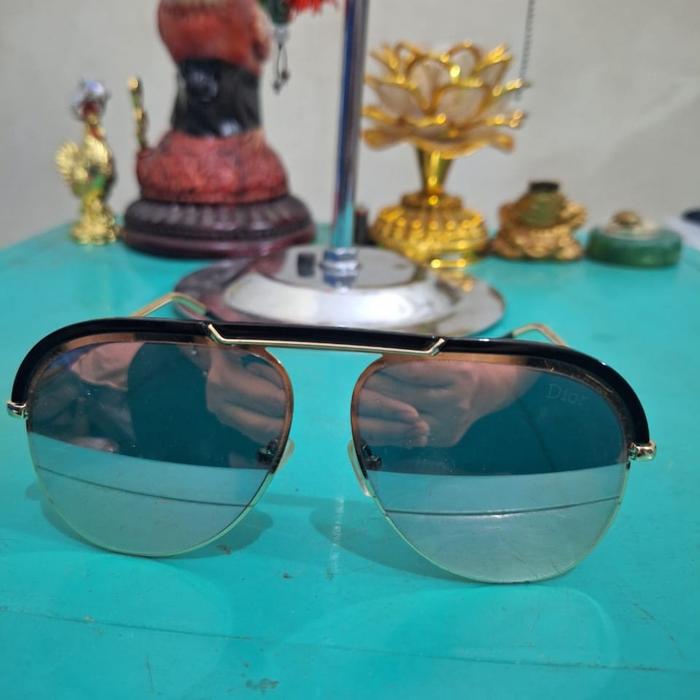 Kacamata branded Christian dior new dior Desertic 2m22k metal Dore new gold sunglasse Gold Limited e