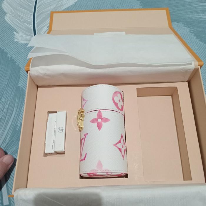 preloved Louis Vuitton parfume case 2024 multicolor, full set bonus 2 mini parfume - ada bon receipt