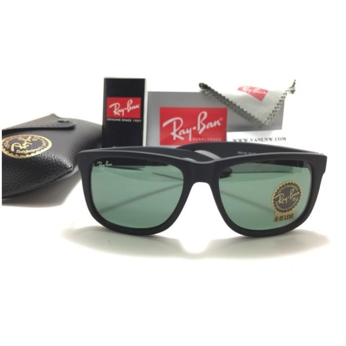 Kacamata Original Rayban RB4165 Wayfarer Justin (lensa hitam soft green)