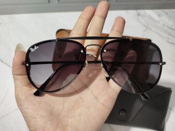 KACAMATA RAYBAN ORIGINAL AVIATOR BLAZE 3584 HITAM
