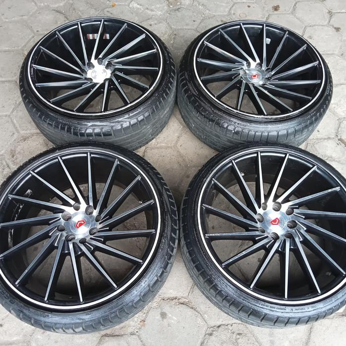 Velg Bekas Vossen Ring 18 +ban lebar 8/9 Pcd 4x100 4x114 kondisi bekas cocok di vios yaris jazz fies