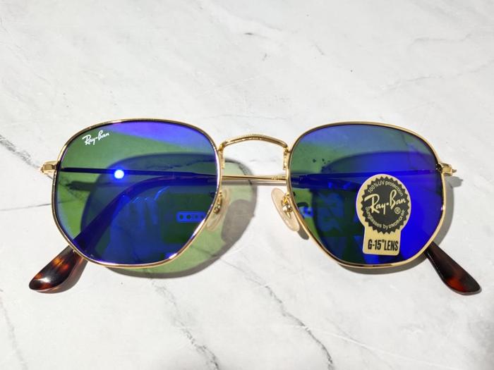 Kacamata Rayban Hexagonal Blue Gradient Original Size 51 Original