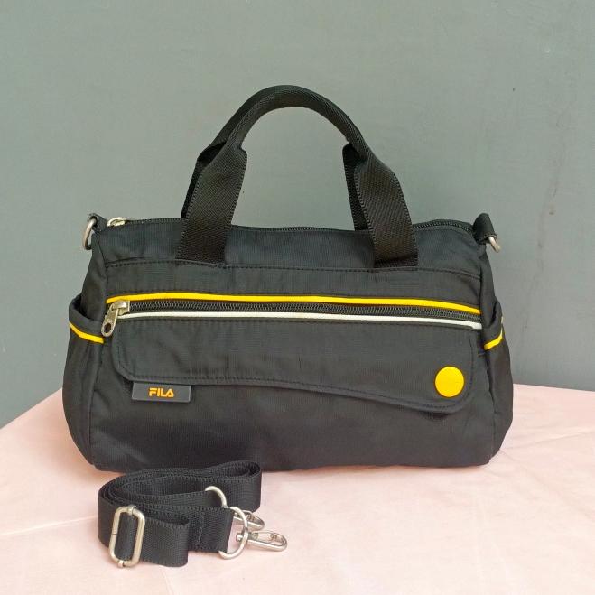 Preloved Tas Original Filla Small Duffle Nylon Satchel Crossbody Bag Second