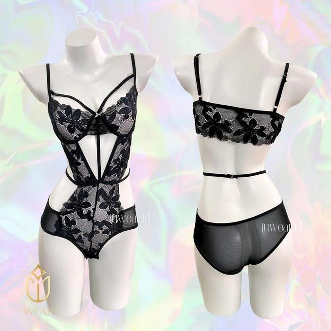 LINGERIE KIM 2020 SEXY DRESS JUMPSUIT CANTIK / Lingerie Bodysuit hot open Crotch Baju tidur Seksi wa