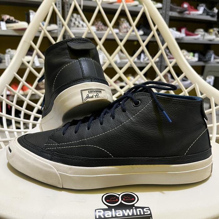 CONVERSE JACK PURCELL MID NAVY LEATHER Size EUR 41/26CM
