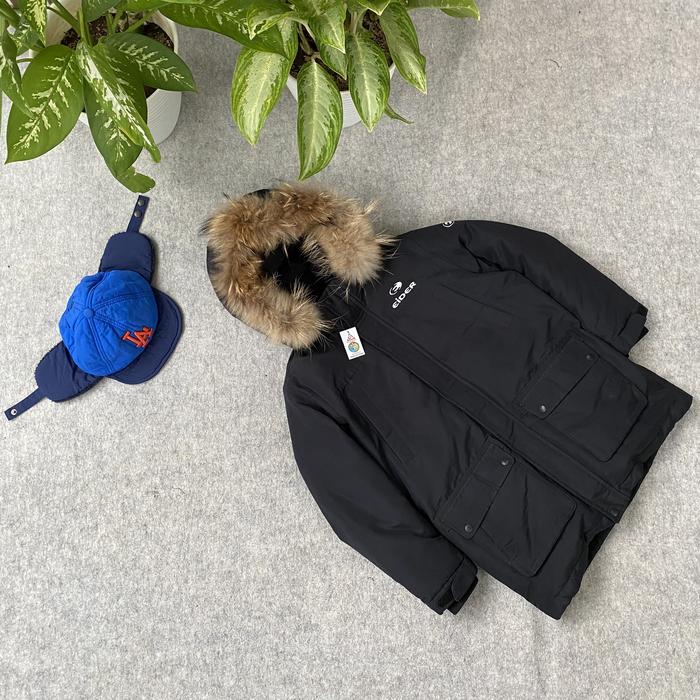 Jacket winter parka goose down anak eider Hitam pekat keren