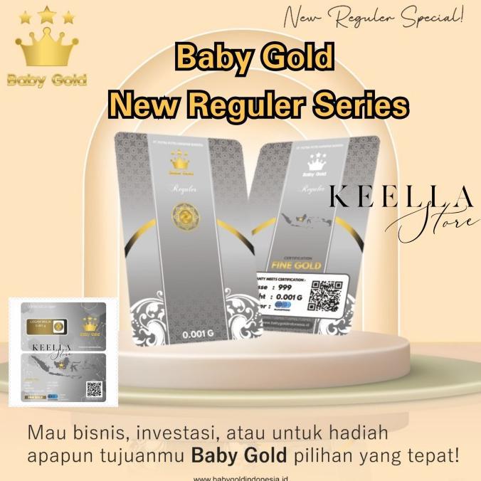 Babygold emas mini murni 24 karat baby gold Logam mulia 0.001gr antam