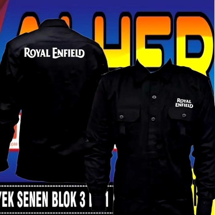 kemeja royal Enfield baju royal Enfield seragam royal Enfield pdh royal Enfield baju seragam royal E