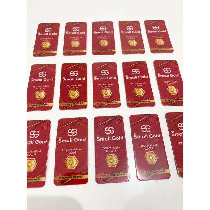 emas 0.001 gram Logam Mulia Small Gold Baby Gold Mini Gold emas mini