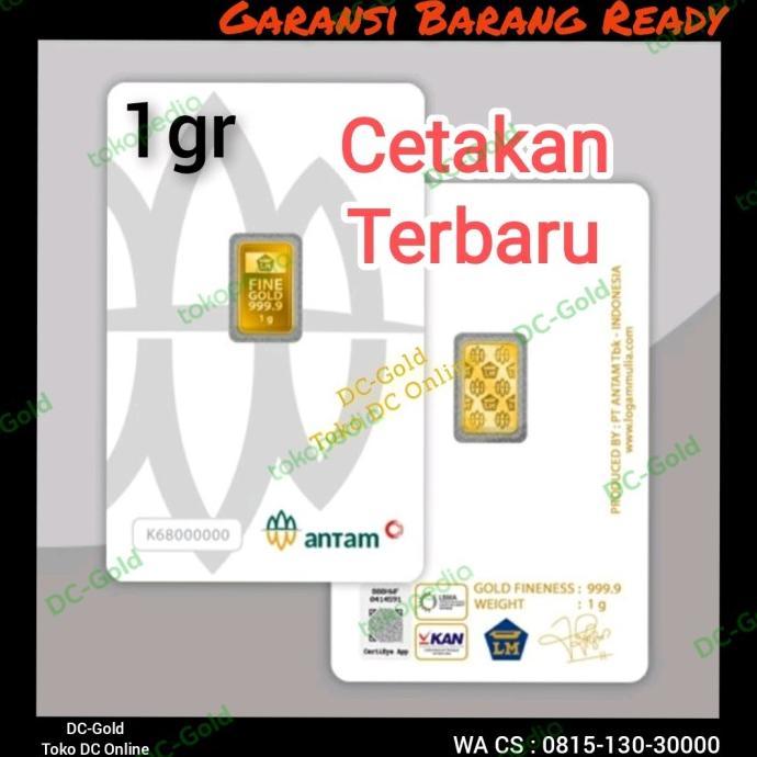 Emas 1 gram ANTAM Certicard Press Terbaru - Certieye Ready