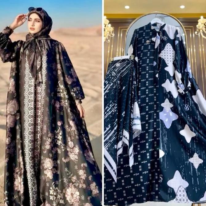 Good Shellasaukia Dress Umroh Terbaru Set Hijab BoNuS KcamataGamis Mewah Bagus Berkualita
