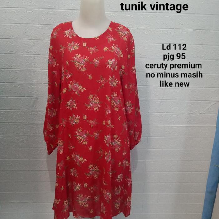 Tunik vintage bunga / tunik bunga / tunik sifon