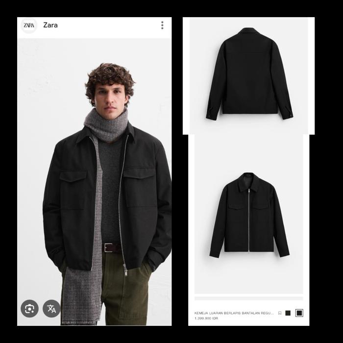 Jaket Work Zara Man Original