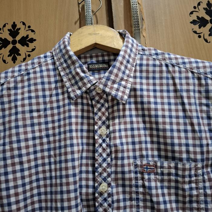 (second) Napapijri kemeja button down original kelengkapan zonk (SIZE S)