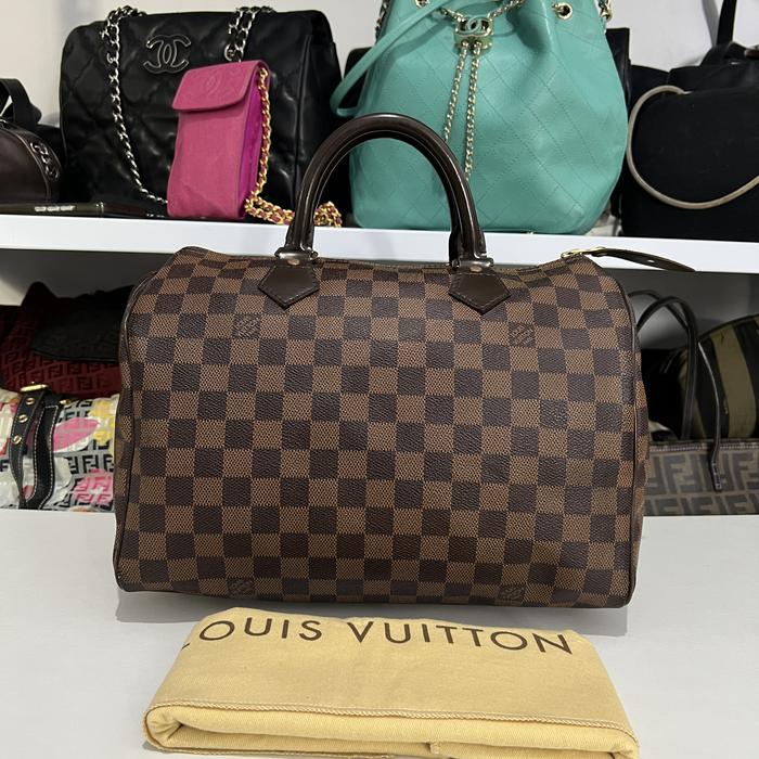 LV Damier Ebene Speedy 30 LV Fendi Louis Vuitton Chanel Dior