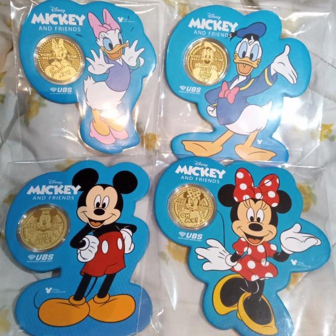 (4pcs) HAMPERS LM UBS 0.1gr MICKEY MINNIE DONALD DEASY DISNEY HADIAH