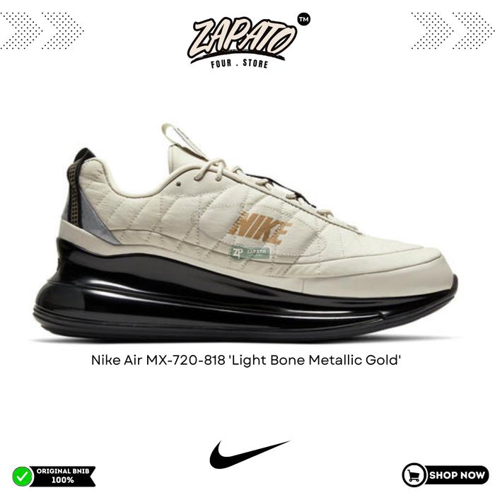 Sepatu Nike Air MX-720-818 'Light Bone Metallic Gold' Original BNIB
