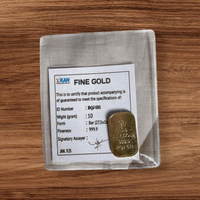 Logam Mulia Replika Kuningan 10gr + surat