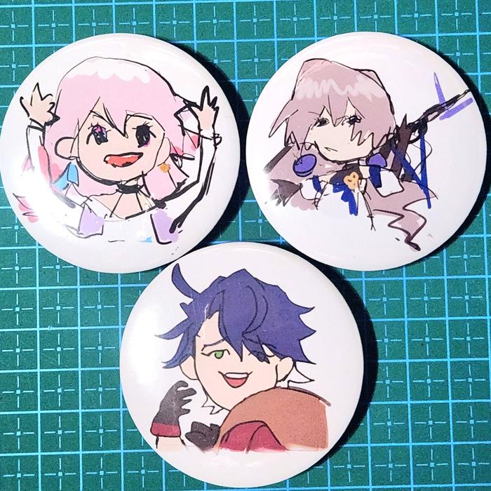 Honkai : Star Rail - Pin Up Button / Pin Press Peniti 58mm Unofficial [Gepard's Drawings ver] HSR ba