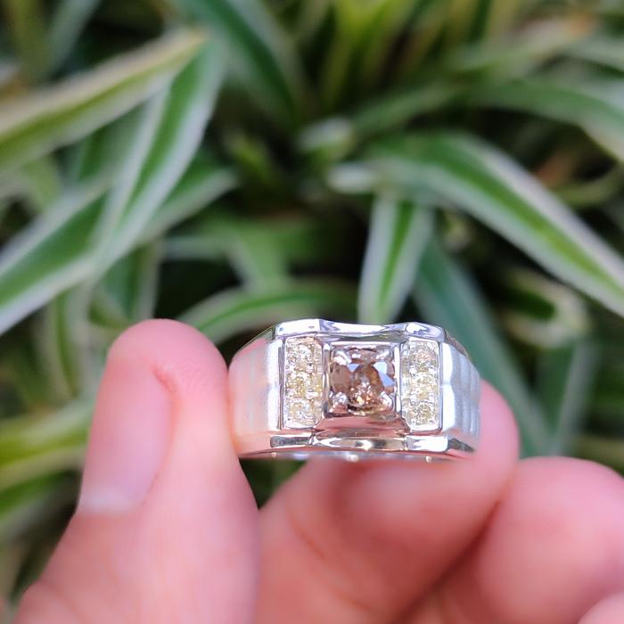 Cincin pria perak berlian