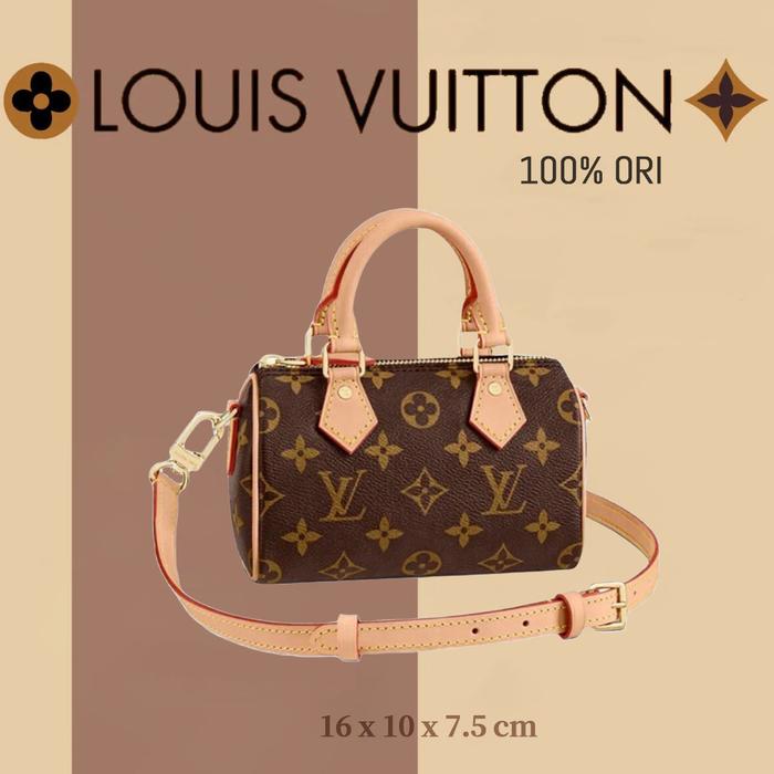 [100% ОRI/Box+ dust bag] LV Nano Speedy/SPEEDY 20/SPEEDY25 Tas Wanita Top Handle Bag Tas Selempang &