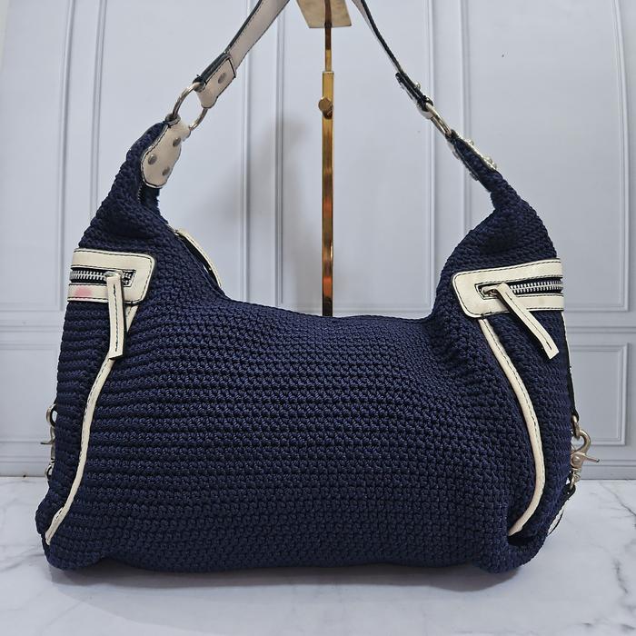 Preloved Shoulder Bag Crochet The Sak Navy Auth