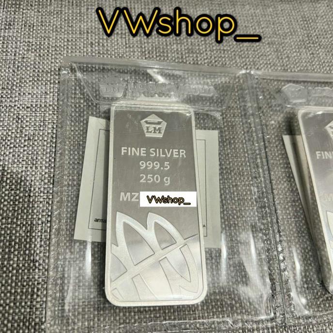 ASLI LM Antam 250 gram Logam Mulia Silver Perak Batangan Antam 250gr